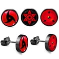 thumbnail image 2 of Anime Naruto Jewelry Stud Earrings Accessories Uchiha Itachi Sharingan Cosplay Party Studs Earrings Toys for Women Men Girl Gift Gao Jinjia LED, 2 of 2