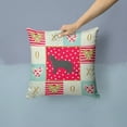 thumbnail image 2 of Chausie Black Cat Love Fabric Decorative Pillow Red, 2 of 4
