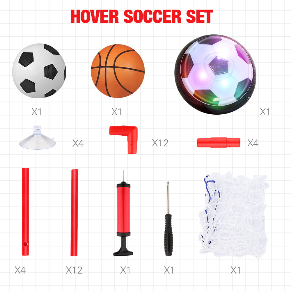 Toysery Hover Mini soccer goal set - kids soccer set - Comes with 2 Goals  with Net - kids soccer goal games – soccer ball set with two goals