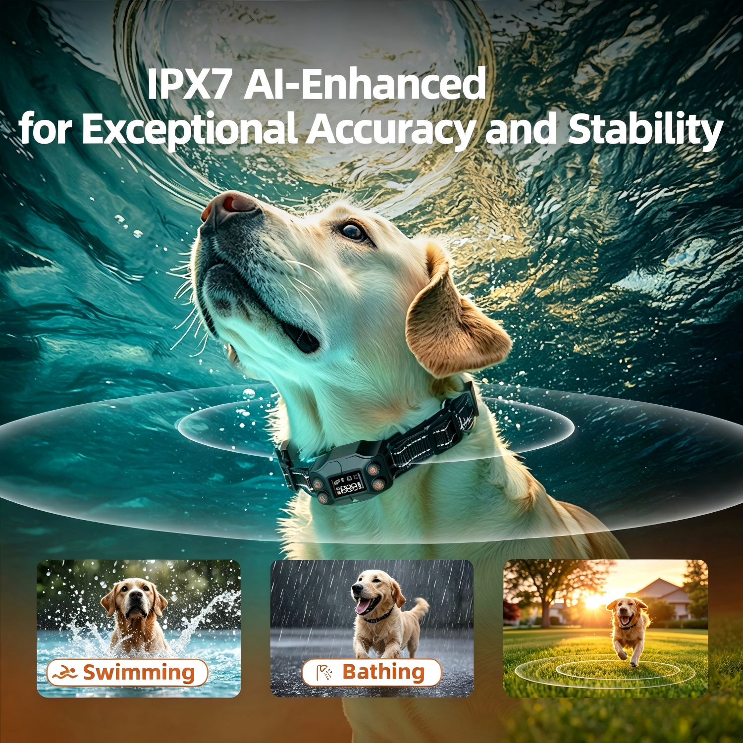 GPS Wireless Dog Fence, Electric Fence for Dogs,3 Warning Modes, Adjustable 25-999 Yards Range, IPX7 Waterproof Collar, Pet Containment System, Outdoor Use, for Dogs Over 15 Lbs