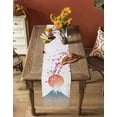 thumbnail image 4 of Table Runner Dresser Scarf 16 x 72 Inch Japanese Cherry Blossoms Sun Mountain Table Runners Non-Slip Heat Kitchen Dining Table Decor for Kitchen Farmhouse Indoor Outdoor Home Party, 4 of 7
