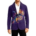 thumbnail image 2 of Sequins Blazer for Men Lightweight Corduroy Carnival Casual Two Button Holiday Party Fit Jacket with Pockets, 2 of 5