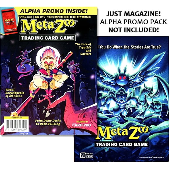 Trading Card Pro March 2025 Special Issue (Complete Guide to Metazoo) Magazine (JUST MAGAZINE! NO ALPHA PROMO PACK!)