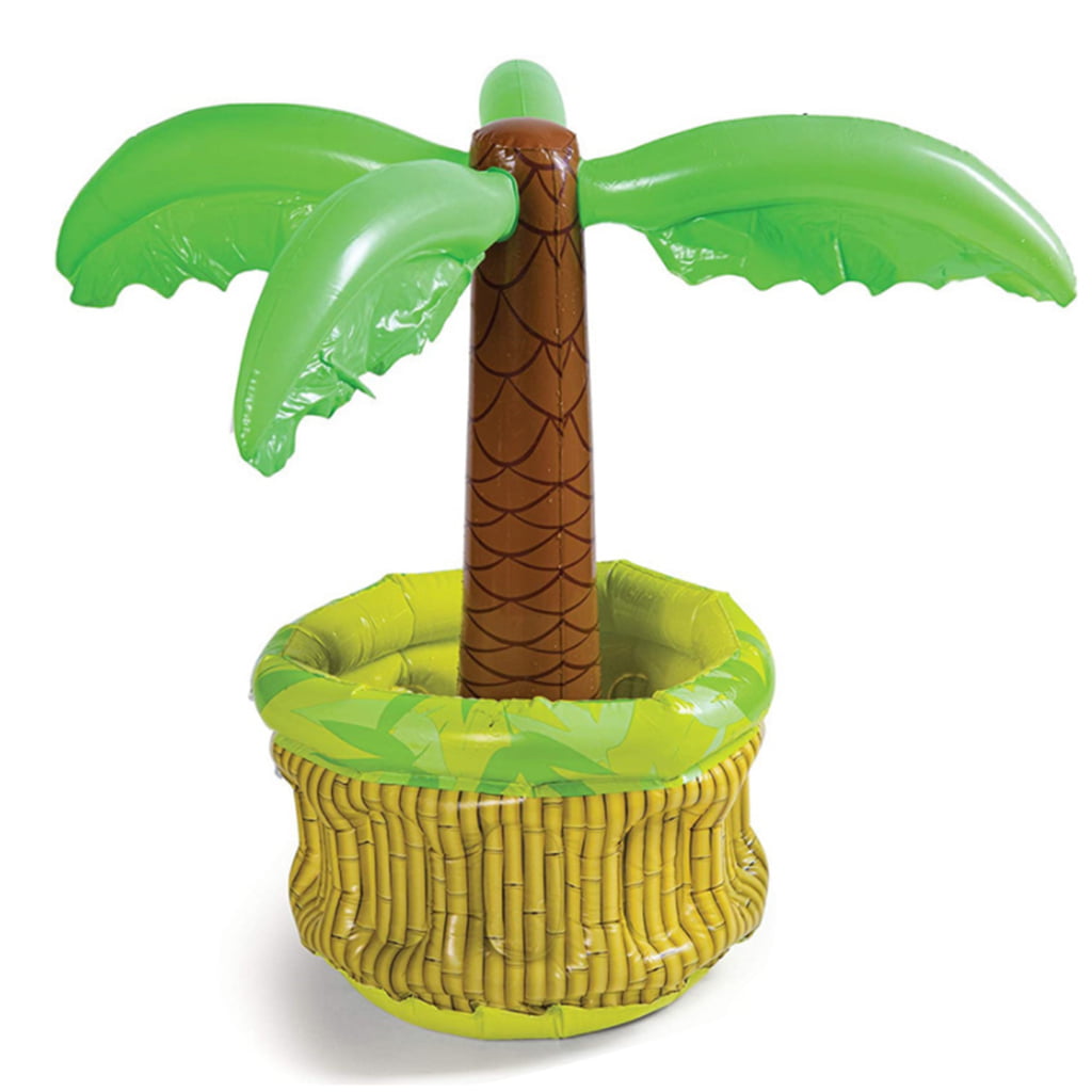 Palm Tree Inflatable Party Beverage Cooler Floating Pool Oasis Drink Ice Cooler 