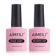 thumbnail image 1 of AIMEILI Esmalte de uñas en gel sin limpiar, capa superior y base, acabado brillante, laca de uñas en gel de larga duración, 2 x 10 ml, 1 of 5