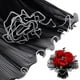thumbnail image 1 of Zhuge Papel de malla para envolver flores de color negro de 4,37 yardas, papel de embalaje para ramos con borde perlado, papel arrugado translúcido para decoración de fiestas, 1 of 5
