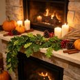 thumbnail image 4 of Artificial Maple Leaf Garland, Fall Thanksgiving Vine with Realistic Autumn Leaves for Door Mantel Staircase Table and Wall, Harvest Home Decoration Display Accent, 67in, A, 4 of 4