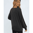thumbnail image 2 of Sucegi Loose Fit Women's Shirt - Long Sleeve, Round Neck, Pintuck Design for Daily Wear, 2 of 5
