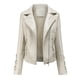 thumbnail image 1 of Chaquetas para mujer Slim Leather Stand Collar Zip Motocicleta Traje Cinturón Abrigo Chaqueta Tops Odeerbi ODB-3, 1 of 5