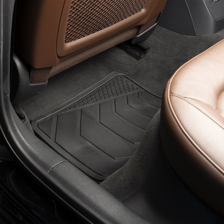 GENUINE DICKIES MAX COVERAGE FULL VEHICLE RUBBER FLOOR MAT 5-PIECE SET BLACK, 80103WDI