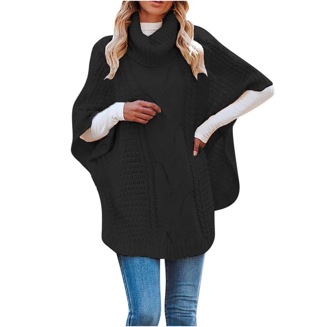 cfhntfmh Pull Col Roulé pour Femmes Pull Ample Mode Automne 2024 Pull Asymétrique