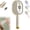 Cream White, variant on Electric Steam Hair Brush - 2-in-1 Misting Detangling Comb with Red Light, Self-Cleaning, Scalp Massage, USB Rechargeable