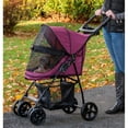 thumbnail image 3 of Pet Gear PG8030NZBB Happy Trails Lite NO ZIP Wheeled Pet Stroller, Boysenberry, 3 of 4