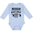 thumbnail image 3 of Inktastic Michigan Awesome Since 1837 Boys or Girls Long Sleeve Baby Bodysuit, 3 of 5