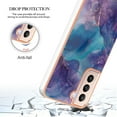 thumbnail image 6 of Designed for Samsung Galaxy S21 Marble Case, Ultra Thin Girls Women Plating Marble Designed Flexible Soft TPU IMD Marble Protective Case Cover for Samsung Galaxy S21 - Purple, 6 of 6