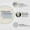 thumbnail image 7 of A1HC Set of 2 Luxurious Soft Velvet Throw Pillow Covers Only, 12"x20", Light Grey, Decorative Cushion Covers with Hidden YKK Zipper for Sofa or Bed, 7 of 7
