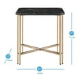 thumbnail image 4 of Steve Silver Daxton Table d'Appoint en Faux Marbre Noir et Métal Doré, 4 of 7