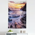 thumbnail image 1 of Colorful Tapestry, Colorful Sunrise at Halona Cove Eternity Beach Oahu Foggy Coast Seascape, Fabric Wall Hanging Decor for Bedroom Living Room Dorm, 5 Sizes, Yellow Orange Purple, by Ambesonne, 1 of 1
