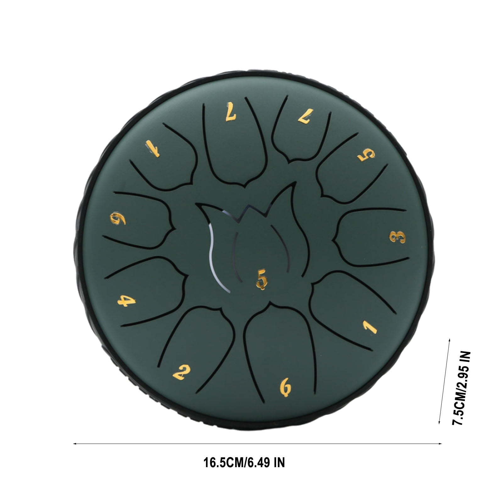 Wovilon Steel Tongue Drum (Stone green) - 11 Notes 6 inches - Percussion Instrument -Handpan Drum with Bag, Music Book, Mallets, Finger Picks