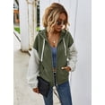 thumbnail image 2 of REDHOTYPE Women's Button Long Sleeve Brushed Jacket Coats with Pockets, 2 of 6