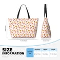 thumbnail image 4 of Xecao 70s Retro Flowers for versatile beach bag for women includes zipper pockets and waterproof material, ideal for vacations and adventures., 4 of 7