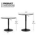 thumbnail image 2 of MoNiBloom Barstool Table 31.5" Round Adjustable Height Metal Pub Table for Restaurant, Sliver, 2 of 8