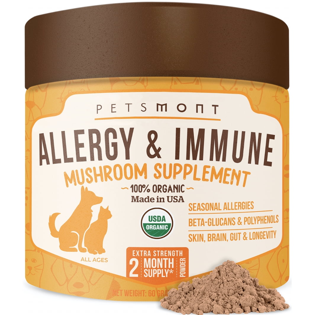 Petsmont Dog Allergy Relief Itch Support Supplement Turkey Tail