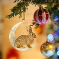 thumbnail image 4 of Christmas Ornaments Animals Sitting On the Moon Ornaments for Christmas Tree Doubleprinted Acrylic Hanging Pendant for Christmas Tree Decorations Window Wall Hanging Ornament Living Room Decoration, 4 of 4