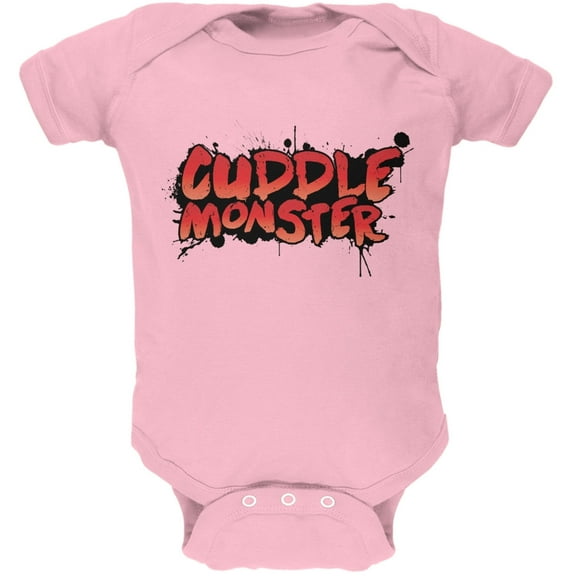 Cuddle Monster Light Pink Soft Baby One Piece - 3-6 months