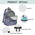 thumbnail image 4 of Sunflower Blue Pattern Cute School Backpack with Padded Back and Adjustable Shoulder Straps 13.4"x11"x4.7", 4 of 5
