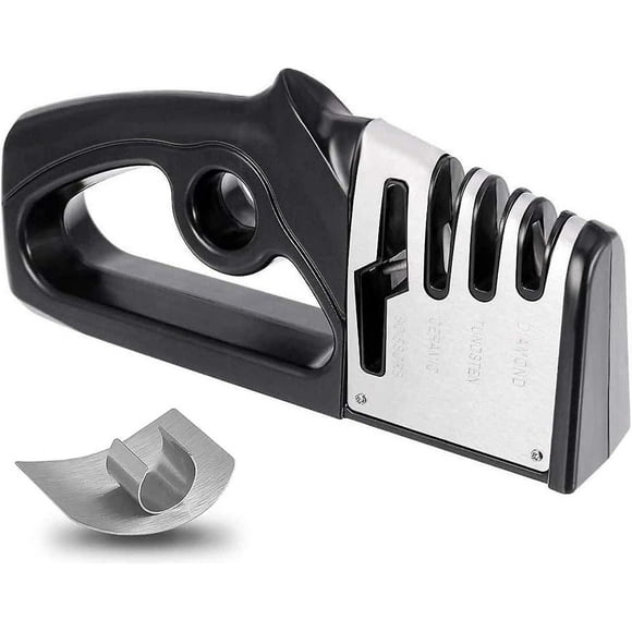 Knife Sharpener, Upgraded 4 Stage Smart Sharp Manual Sharpener, With Non-slip Base, Fits All Kinds Of Knives, Blade Sharpener, Tungsten Carbide Plates