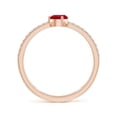 thumbnail image 2 of ANGARA Natural Tilted Pear Ruby Parallel Split Shank Ring in 14K Rose Gold for Women (Size-6x4mm) | July Birthstone, Birthday, Anniversary, Jewelry Gift for Women | Natural Ruby Ring, 2 of 9