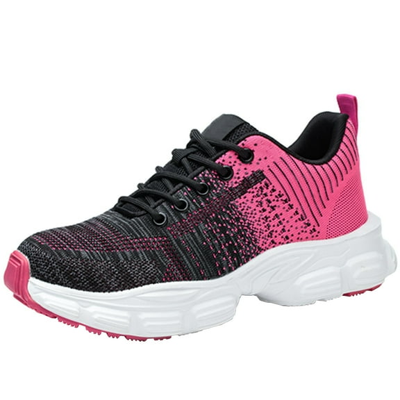 Safety Trainers Women Steel Toe Cap Trainers Anti-Smashing Safety Shoes Lightweight Breathable Work Shoes Comfort