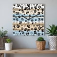 thumbnail image 6 of Blue Dog Paw Print Wooden Wall Clock Silent Non Ticking, Vintage Farmhouse Rustic Wooden Grain Square Wall Clocks Battery Operated, Decor Clock for Home Office, Living Room, Kitchen, 10 Inch, 6 of 9
