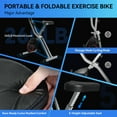 thumbnail image 4 of Foldable Exercise Bike for Small Apartments, Stationary Bikes for Home, Indoor Portable Cycling Bike with 16-Level Magnetic Resistance, 260LBS Capacity, 5.5 LBS Flywheel, Designed for Small Space Wor, 4 of 7