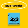 thumbnail image 2 of shiyou-Post-it Super Sticky Notes, 3 x 3-Inches, Electric Blue, 5-Pads/Pack (654-5SSSC), 2 of 4