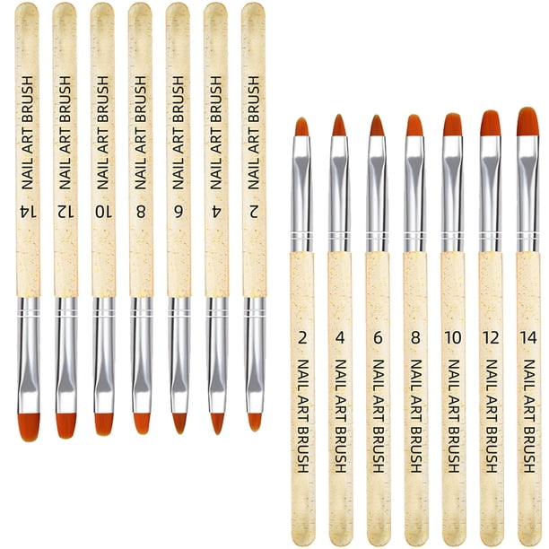 Juego de pinceles para uñas acrílicas Uv Gel Acrílico Nail Art Brush Head Nail Brush Pen Nail Art Acrílico Brush Nail Brush Brush 3d Nail Art Brush Juego de pinceles para esmalte de uñas Adepaton CPB-DE-LYY329-2