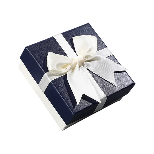 Caja de regalo cuadrada con lazo de cinta para dama de honor, boda, cumpleaños, regalo con tapa, embalaje portátil para joyas.