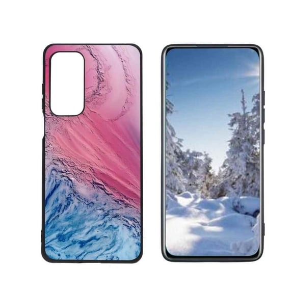 Compatible with Motorola MOTO Edge 5G UW Phone Case, Blue-Marble-90 Case Silicone Protective for Teen Girl Boy Case for Motorola MOTO Edge 5G UW