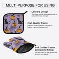 thumbnail image 3 of Yayeee Oven Mitts and Pot Holder Set of 2 Heat Resistant Kitchen Gloves Baking Hot Pad, Halloween Pumpkin, 3 of 5