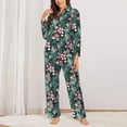 thumbnail image 2 of Naloa Rose Flowers Pajamas for Women Set, Womens Pajama Sets, Lounge Sets for Women, 2pjs for Women-X-Large, 2 of 7