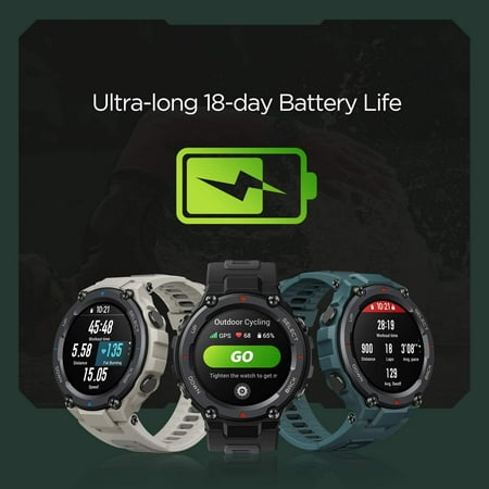 Amazfit - T-Rex Pro Smartwatch 1.3" Polycarbonate - Steel Blue