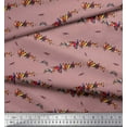 thumbnail image 3 of Soimoi Tissu en Rayonne Imprimé Oiseau Coloré 1 Yard 42 Pouces de Large, 3 of 3