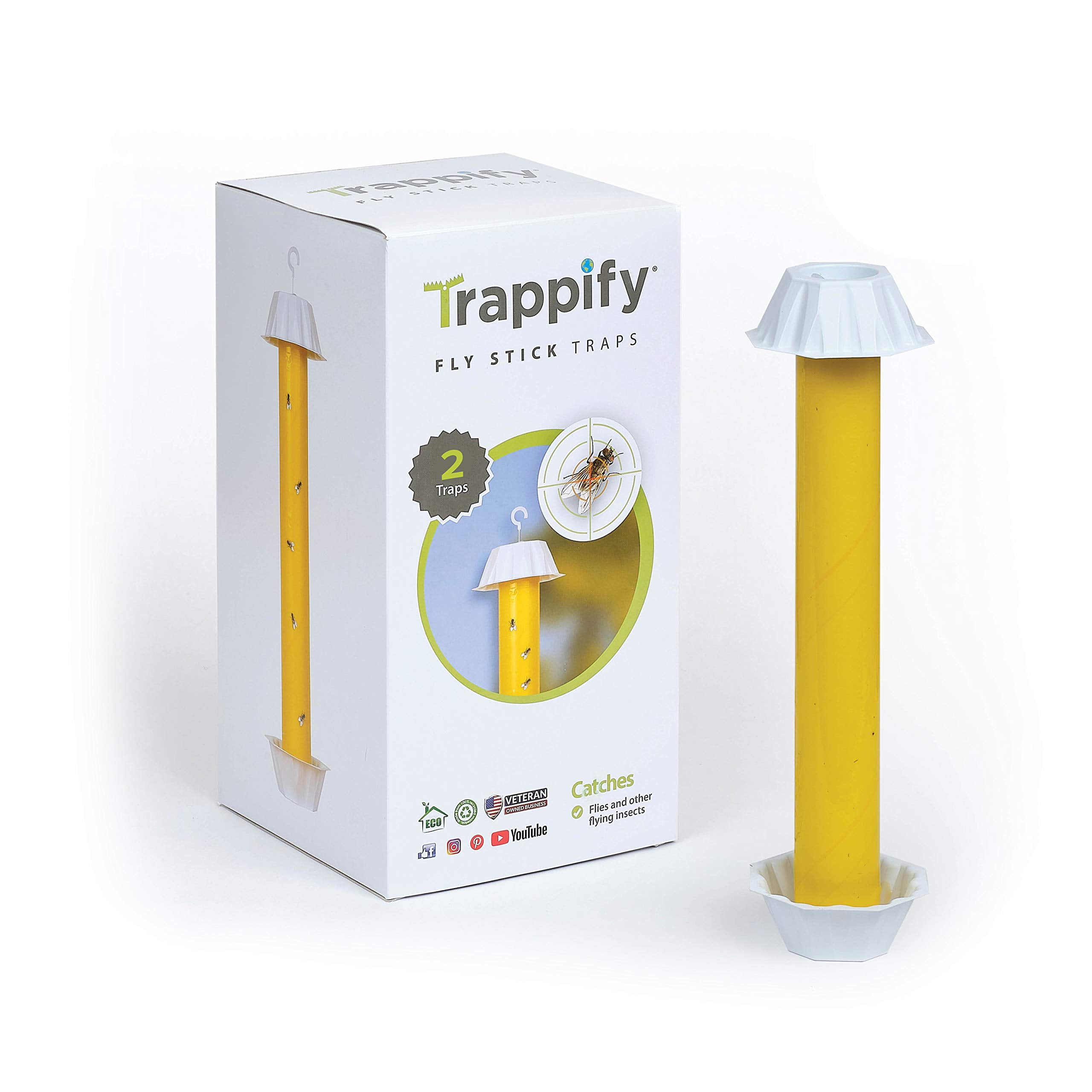 Trappify Hanging Fly Stick Traps Hanging Fly Stick Trap with Hanging Hook (2)