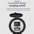 thumbnail image 1 of USB Car Charger Motorcycle USB Charger DC 12V with fast black Switch Socket Plug Waterproof Adapter Motorbike Phone Charger, 1 of 7
