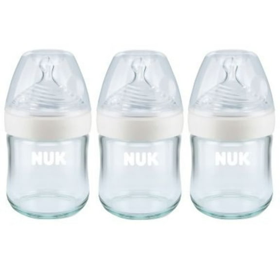 NUK Simply Natural Glass Bottle, 4 oz