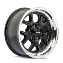 17x8 Ridler 610 Matte Black/Polished Lip Wheel 5x4.75 (0mm)