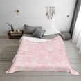 thumbnail image 6 of Vsdgher Cute Bunny Pattern Fleece Throw Blanket, Horizontal Fleece Bedding Home Decor for Couch & Bed All Season Use -40"x30", 6 of 6