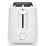Mainstays 2-Slice Toaster with 6 Shade Settings and Removable Crumb Tray, Arctic White
