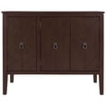 thumbnail image 5 of Bellemave Buffet Cabinet with Storage, 3 Door Sideboard with Adjustable Shelves, Wooden Console Table Cabinets, Coffee Bar Cabinet for Kitchen, Dining Room, Living Room, Entryway (Brown), 5 of 12